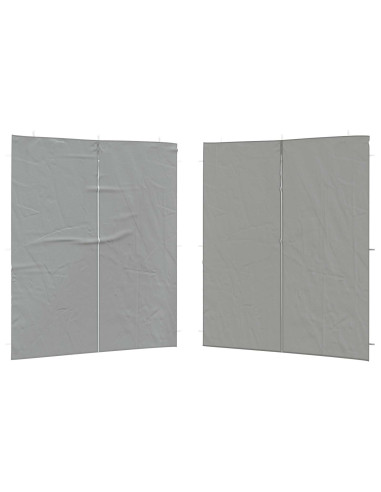 Parete per tenda da festa 2 pcs Grigio Chiaro 200 x 195 cm