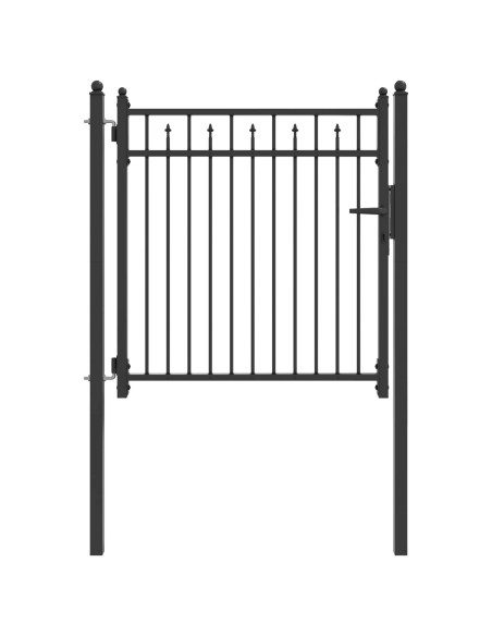 Cancello per recinzione HORST 100 x 100 cm Metallo Nero