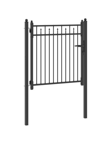 Cancello per recinzione HORST 100 x 100 cm Metallo Nero