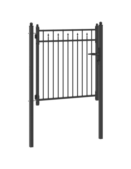 Cancello per recinzione HORST 100 x 100 cm Metallo Nero