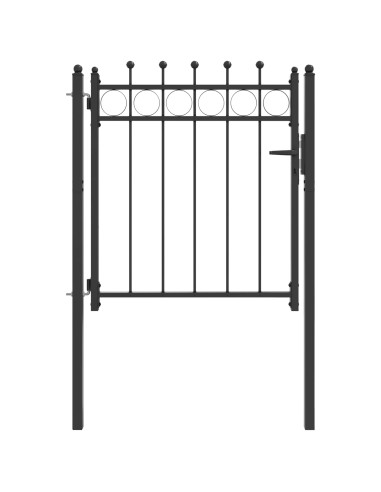 Cancello per recinzione HORST 100 x 100 cm Metallo Nero
