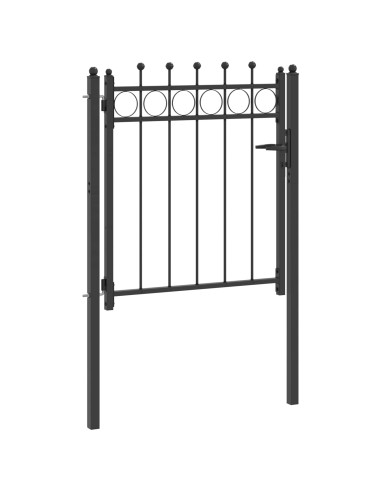 Cancello per recinzione HORST 100 x 100 cm Metallo Nero