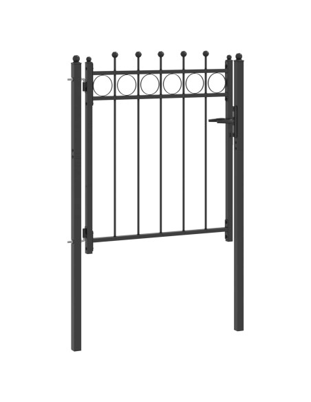 Cancello per recinzione HORST 100 x 100 cm Metallo Nero