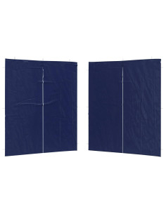 Parete per tenda da festa 2 pcs Blu 200 x 195 cm PE e Acciaio 2