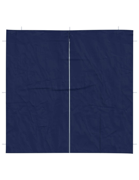 Parete per tenda da festa 2 pcs Blu 200 x 195 cm PE e Acciaio