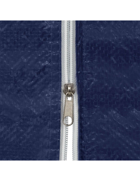 Parete per tenda da festa 2 pcs Blu 200 x 195 cm PE e Acciaio