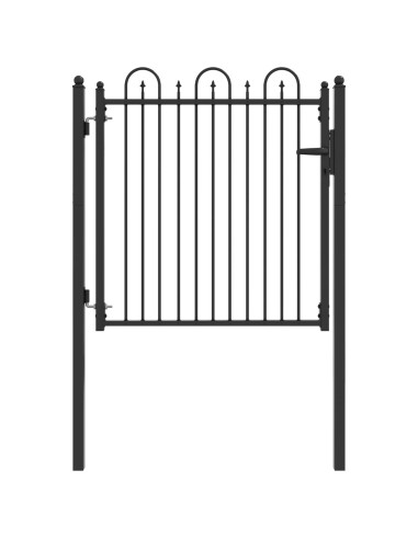 Cancello per recinzione HORST 100 x 100 cm Metallo Nero