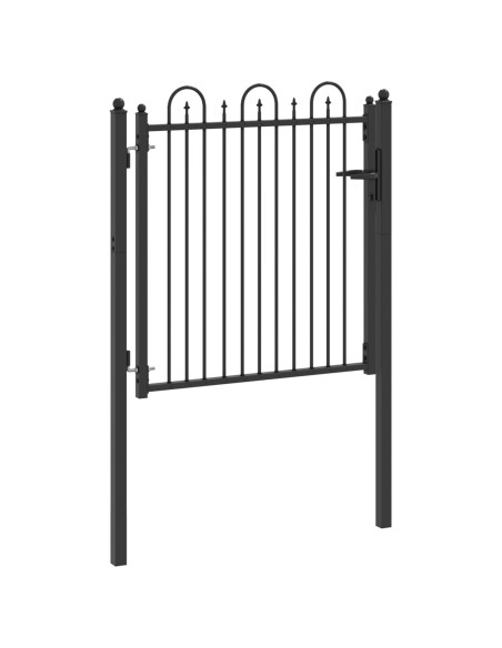 Cancello per recinzione HORST 100 x 100 cm Metallo Nero
