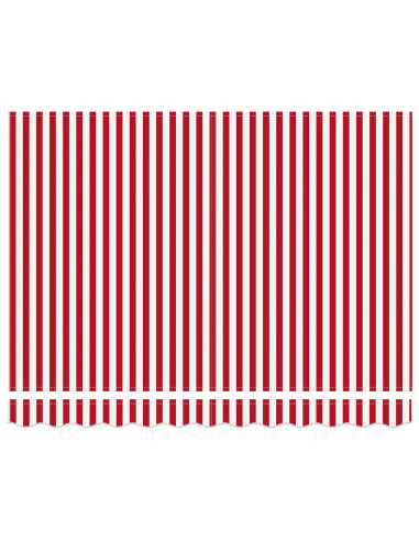 Tenda retrattile manuale Rosso e Bianco 3 x 2,5 m