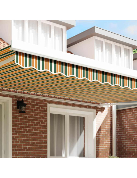 Tenda a Braccio Verde e giallo 480 x 20 cm Tela