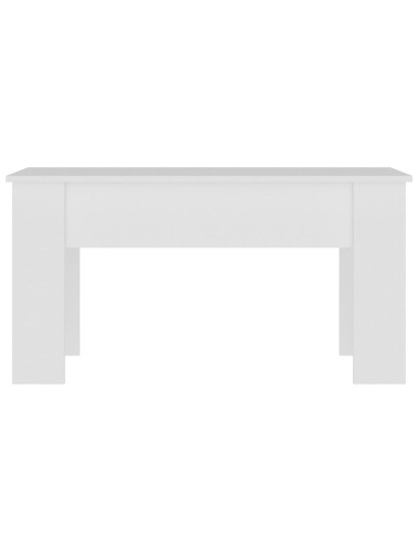 Tavolino da Salotto Bianco 101x49x52 cm in Legno Multistrato