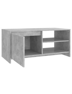 Tavolino Salotto Grigio Cemento 102x50x45 cm Legno Multistrato