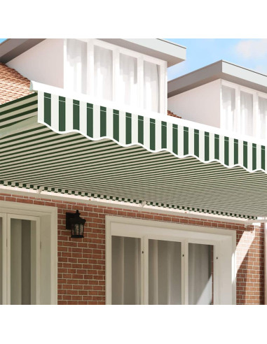 Tenda a Braccio Verde e Bianco 580 x 20 cm Tela