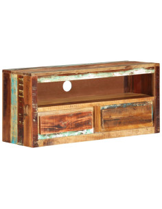 Mobile Porta TV 88x30x40 cm in Legno Massello di Recupero