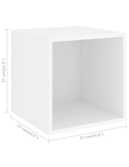 Set Mobile TV 5 pz Bianco in Truciolato
