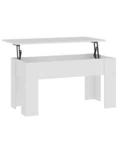 Tavolino da Salotto Bianco 101x49x52 cm in Legno Multistrato 2