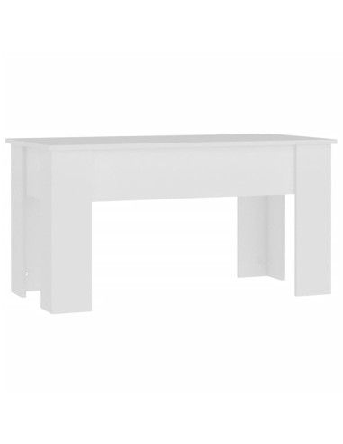 Tavolino da Salotto Bianco 101x49x52 cm in Legno Multistrato