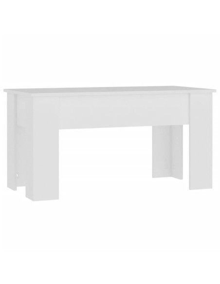 Tavolino da Salotto Bianco 101x49x52 cm in Legno Multistrato