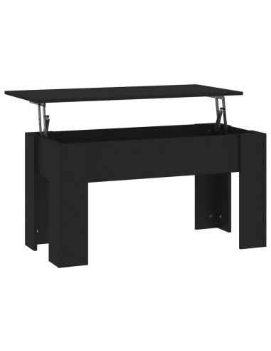 Tavolino da Salotto Nero 101x49x52 cm in Legno Multistrato