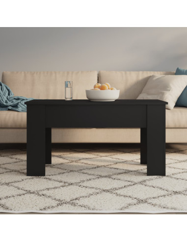 Tavolino da Salotto Nero 101x49x52 cm in Legno Multistrato