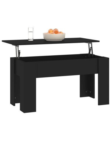 Tavolino da Salotto Nero 101x49x52 cm in Legno Multistrato