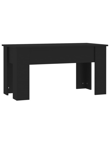 Tavolino da Salotto Nero 101x49x52 cm in Legno Multistrato