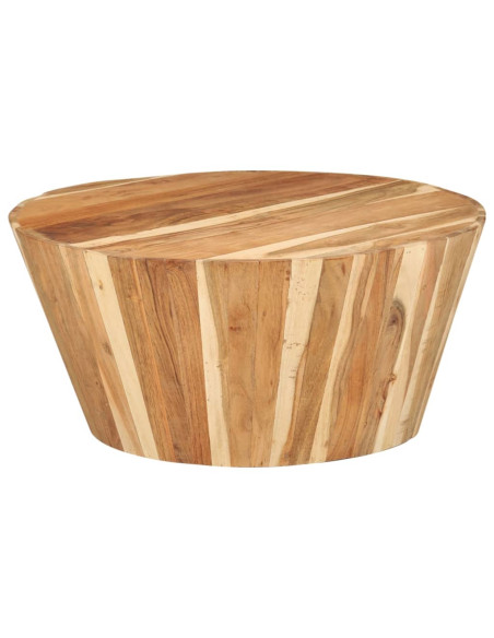 Tavolino da Salotto 65x31 cm in Legno Massello di Acacia