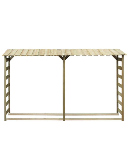 Capannone per Legname 300x44x176cm Legno Pino Impregnato