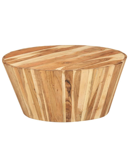 Tavolino da Salotto 65x31 cm in Legno Massello di Acacia