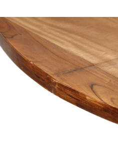 Tavolo Pranzo Rotondo 175x75 cm Legno di Acacia Finitura Miele 2