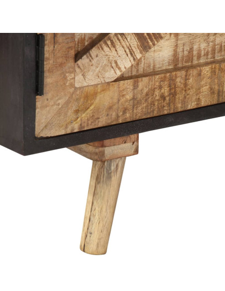 Mobile TV 140x30x46cm Legno di Mango Grezzo e Massello d'Acacia