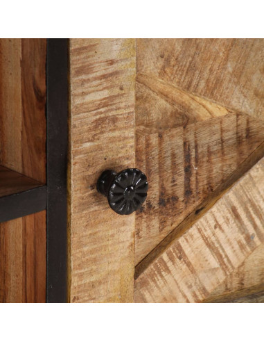 Mobile TV 140x30x46cm Legno di Mango Grezzo e Massello d'Acacia