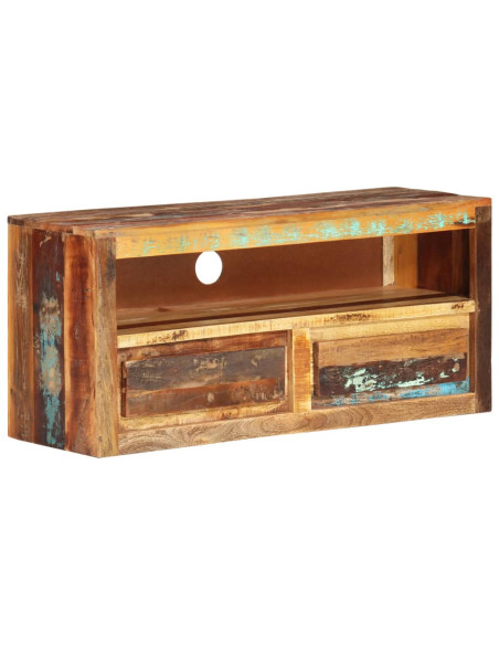 Mobile Porta TV 88x30x40 cm in Legno Massello di Recupero