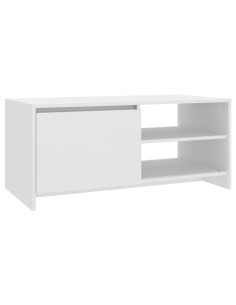 Tavolino da Salotto Bianco 102x50x45 cm Legno Multistrato 2
