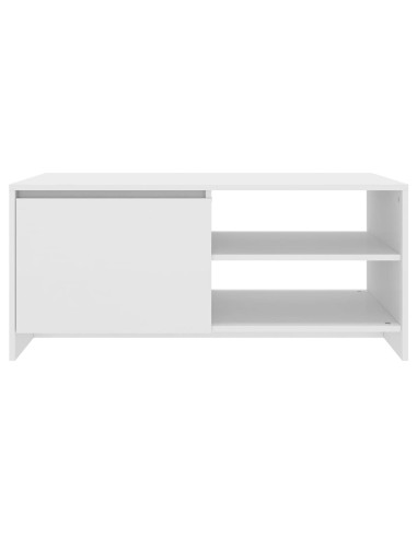 Tavolino da Salotto Bianco 102x50x45 cm Legno Multistrato