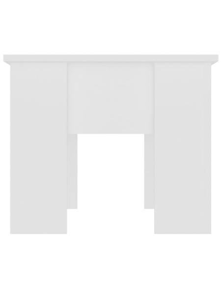 Tavolino da Salotto Bianco 79x49x41 cm in Legno Multistrato