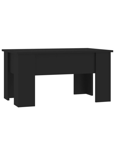 Tavolino da Salotto Nero 79x49x41 cm in Legno Multistrato