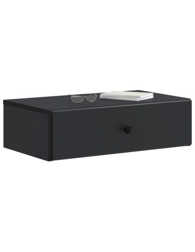 Tavolino da Parete Laterale Nero 59 x 34,5 x 17 cm