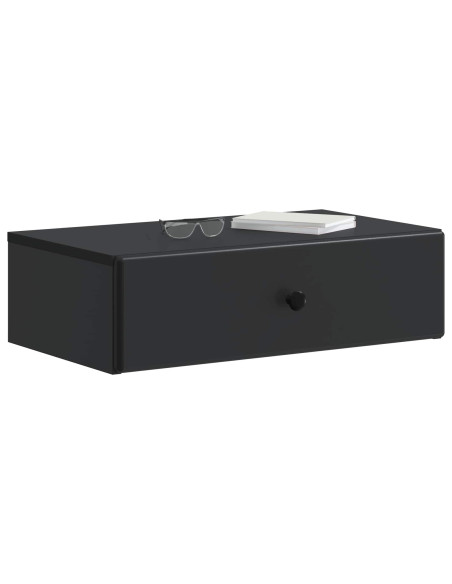 Tavolino da Parete Laterale Nero 59 x 34,5 x 17 cm