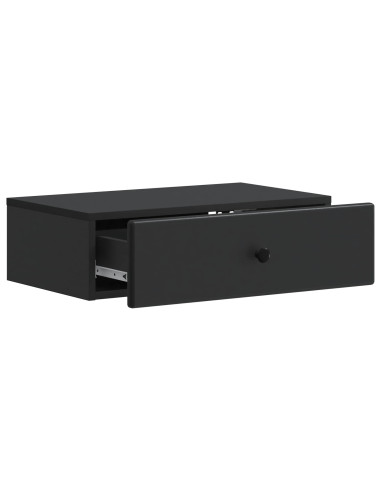 Tavolino da Parete Laterale Nero 59 x 34,5 x 17 cm