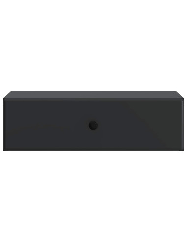 Tavolino da Parete Laterale Nero 59 x 34,5 x 17 cm