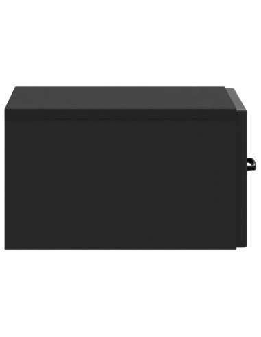 Tavolino da Parete Laterale Nero 59 x 34,5 x 17 cm
