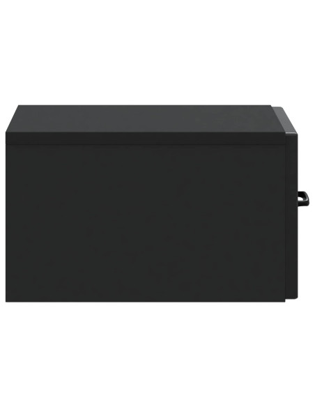 Tavolino da Parete Laterale Nero 59 x 34,5 x 17 cm