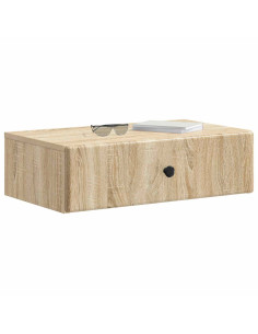 Tavolino da Parete Laterale Rovere Sonoma 59 x 34,5 x 17 cm 2