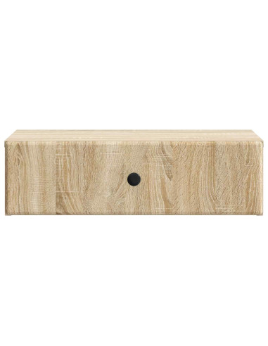 Tavolino da Parete Laterale Rovere Sonoma 59 x 34,5 x 17 cm
