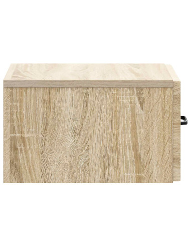 Tavolino da Parete Laterale Rovere Sonoma 59 x 34,5 x 17 cm