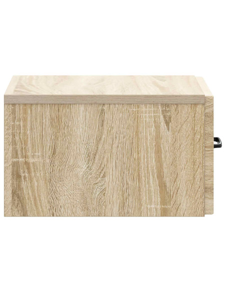 Tavolino da Parete Laterale Rovere Sonoma 59 x 34,5 x 17 cm