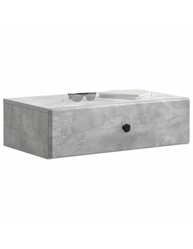 Tavolino da Parete Laterale Grigio Cemento 59 x 34,5 x 17 cm