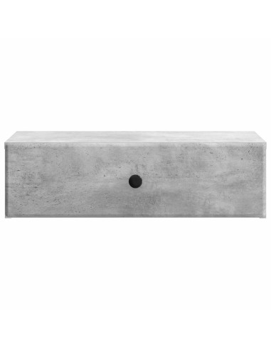Tavolino da Parete Laterale Grigio Cemento 59 x 34,5 x 17 cm