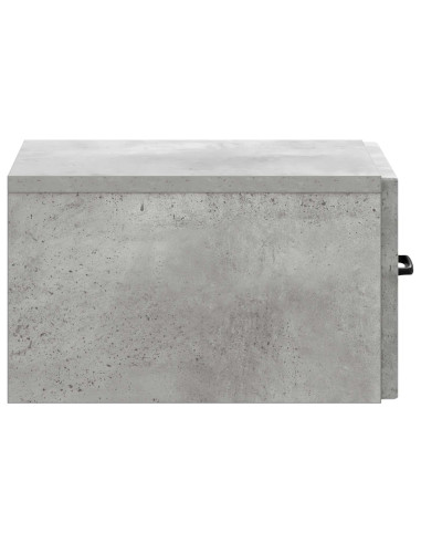 Tavolino da Parete Laterale Grigio Cemento 59 x 34,5 x 17 cm